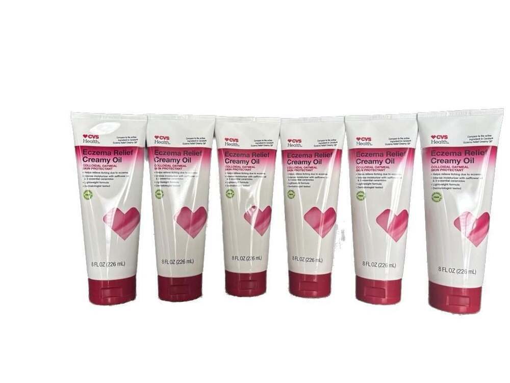 Lot of 6 CVS Health Eczema Relief Creamy Oil Skin Protectant 8 oz Each